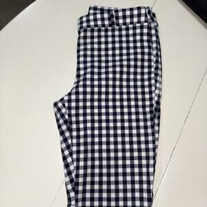 J.Crew Winnie Pant Blue And White Gingham Capris Size 6
